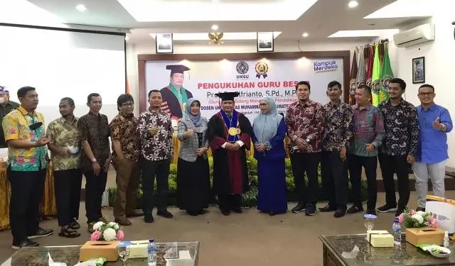Ukir Sejarah, Alumni Prodi S1 Pendidikan Matematika FKIP UMSU Jadi Guru Besar