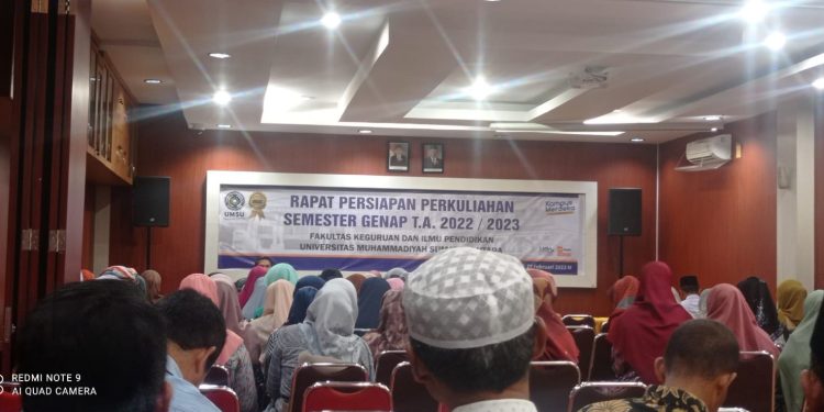 Prodi Pendidikan Matematika FKIP UMSU Mengikuti Rapat Persiapan Perkuliahan Semester Genap 2022/2023