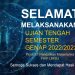Jadwal Ujian Tengah Semester (UTS) Genap T.A. 2022/2023 Prodi Pendidikan Matematika