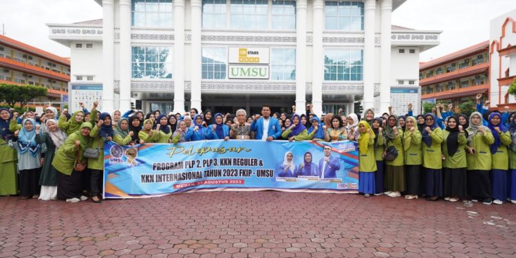 Prodi Pendidikan Matematika FKIP UMSU Hadiri Pelepasan Mahasiswa PLP, KKN Regular dan Internasional