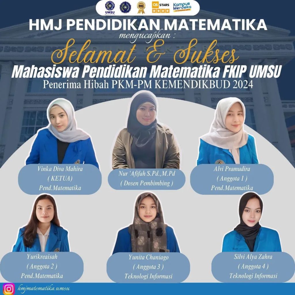 Mahasiswa Prodi Pendidikan Matematika FKIP UMSU Lolos Hibah PKM-K 2024 ...