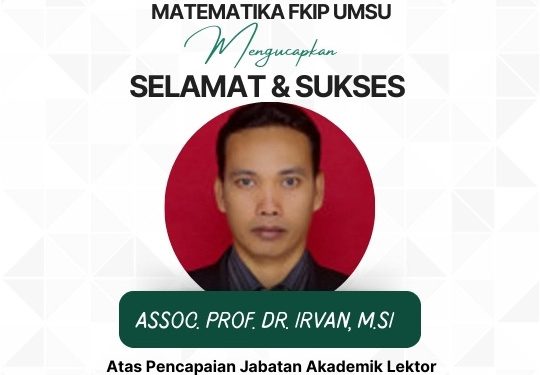 Selamat dan Sukses atas Kenaikan Jabatan Akademik Dr. Irvan, M.Si menjadi Lektor Kepala
