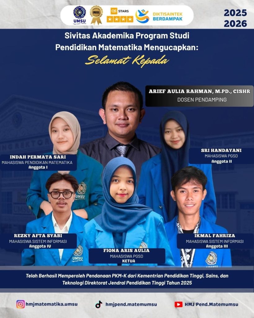 Mahasiswa Prodi Pendidikan Matematika Raih Pendanaan PKM-K Tahun 2025 ...