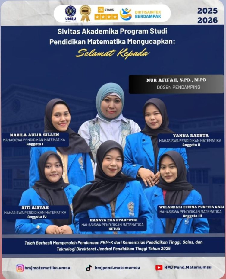 Mahasiswa Prodi Pendidikan Matematika Raih Pendanaan PKM-K Tahun 2025 ...