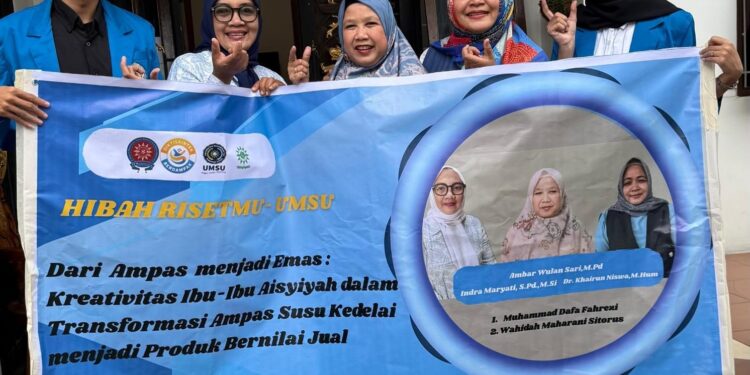 Dosen Prodi Pendidikan Matematika FKIP UMSU Raih Hibah RisetMu: Olah Limbah Ampas Kedelai Jadi Produk Bernilai Ekonomi Bersama Ibu-Ibu Aisyiyah